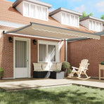 Manual Awning 4 x 3 m Beige 100% Polyester
