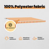 Retractable Awning Yellow and Orange 400 x 350 cm - Extra Image