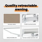 Retractable Awning Beige 400 x 350 x 165 cm - Low Angle