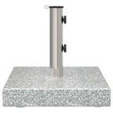 Parasol Base Grey 41 x 41 x 37 cm Granite - Close-Up Angle