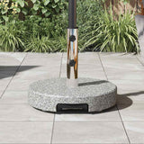 Parasol Base Grey 45 x 45 x 37.5 cm Granite - Top-Down View