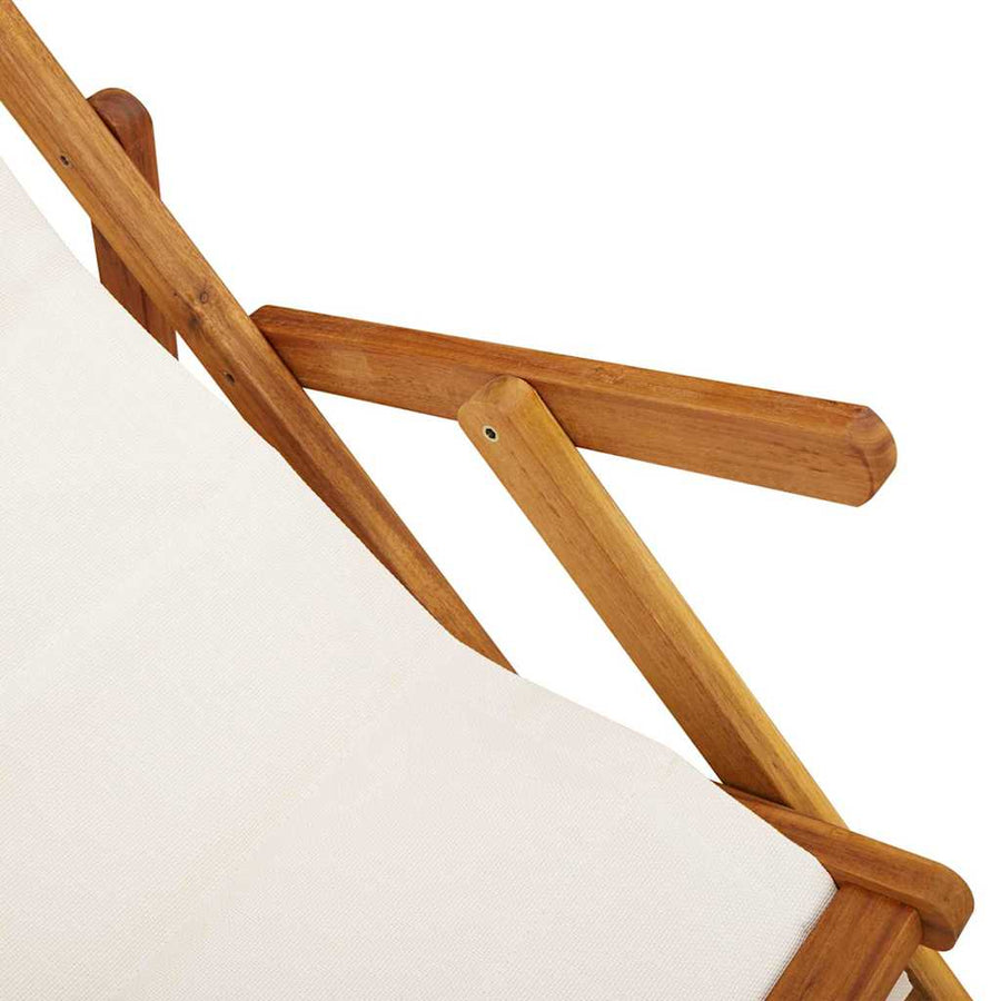 Beach Chair 2 pcs Brown Solid Acacia Wood