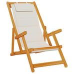 Beach Chair 2 pcs Brown Solid Acacia Wood