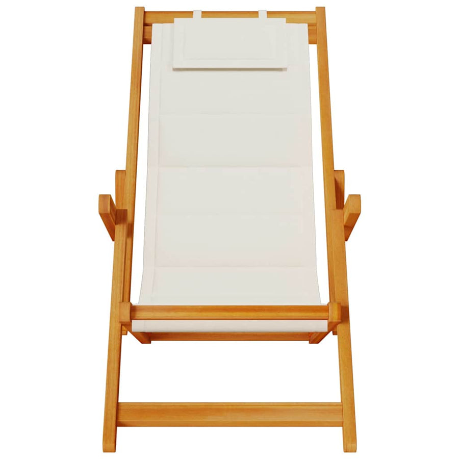 Beach Chair 2 pcs Brown Solid Acacia Wood