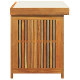 Outdoor Cushion Box 60x50x61 cm Solid Wood Acacia - Rear View