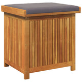 Outdoor Cushion Box 60x50x61 cm Solid Wood Acacia - Front View
