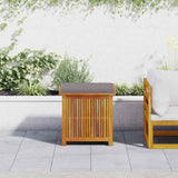 Outdoor Cushion Box 60x50x61 cm Solid Wood Acacia - Side View