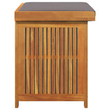 Outdoor Cushion Box 60x50x61 cm Solid Wood Acacia - Rear View