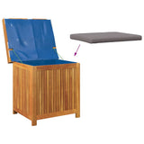 Outdoor Cushion Box 60x50x61 cm Solid Wood Acacia - Low Angle