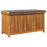 Outdoor Cushion Box 113x50x60.5 cm Solid Wood Acacia - Front View