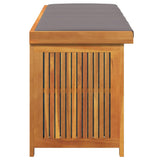 Outdoor Cushion Box 150x50x60.5 cm Solid Wood Acacia - Rear View