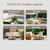 Garden Bench with Cushion Brown 110 x 38 x 65cm Bamboo - Extra Image