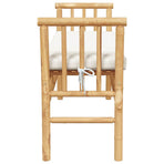 Garden Bench 2 -Seater 110 x 38 x 65cm Bamboo Brown Rectangular