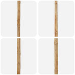 Garden Parasol Round Ø 150 x 210 cm Bamboo Cream White