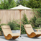 Garden Parasol Cream white 150 x 150 x 210 cm Bamboo
