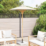 Garden Parasol Cream white 150 x 150 x 210 cm Bamboo - Side View