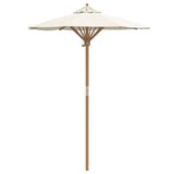 Garden Parasol Cream white 150 x 150 x 210 cm Bamboo - Front View