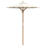 Garden Parasol Cream white 150 x 150 x 210 cm Bamboo - Top-Down View