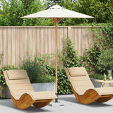 Garden Parasol Cream white 180 x 180 x 230 cm Bamboo