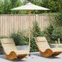 Garden Parasol Round Ø 180 x 230 cm Bamboo Cream White