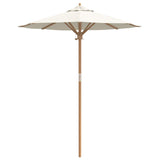 Garden Parasol Cream white 180 x 180 x 230 cm Bamboo - Top-Down View
