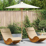 Garden Parasol Cream white 217 x 217 x 230 cm Bamboo