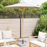 Garden Parasol Cream White Ø 217 x 230 cm Bamboo