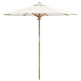 Garden Parasol Cream White Ø 217 x 230 cm Bamboo