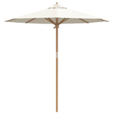 Garden Parasol Cream white 217 x 217 x 230 cm Bamboo - Top-Down View