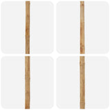 Garden Parasol Cream White Ø 270 x 260 cm Bamboo