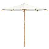 Garden Parasol Cream White Ø 270 x 260 cm Bamboo - Top-Down View