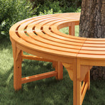 Tree Bench 8 -Seater 2 pcs 160 x 80 x 45cm Natural