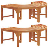 Tree Bench 2 pcs Natural 160 x 80 x 45cm Solid Eucalyptus Wood