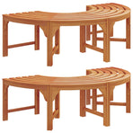 Tree Bench 8 -Seater 2 pcs 160 x 80 x 45cm Natural