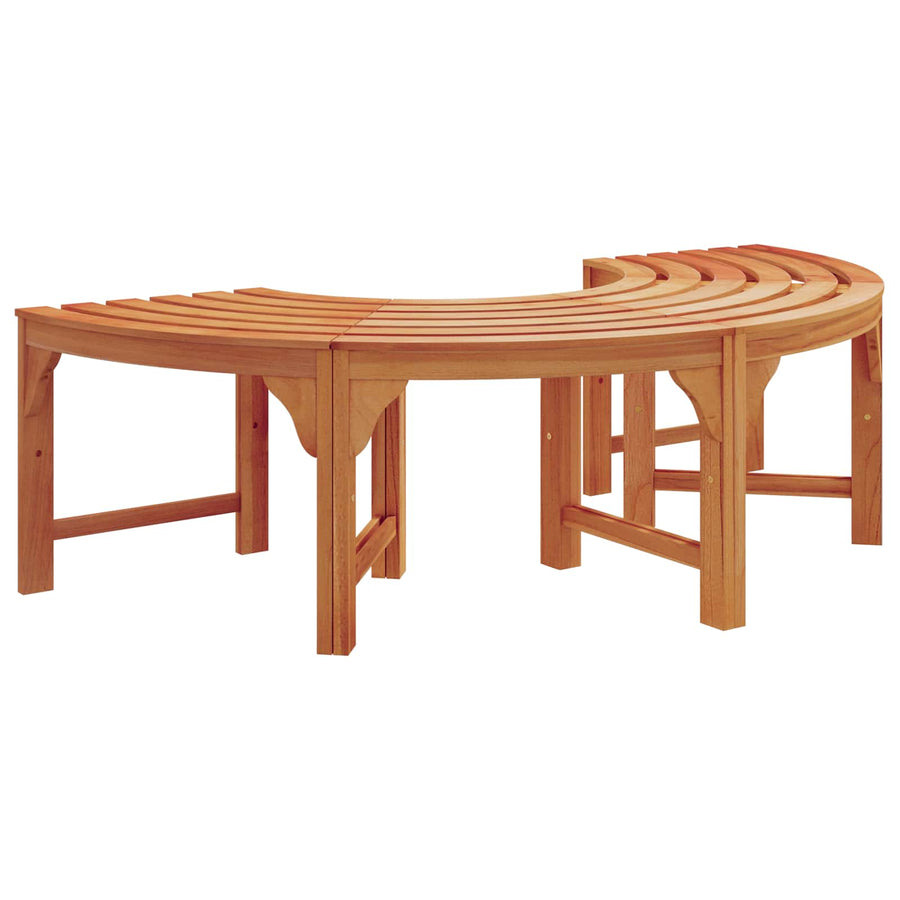Tree Bench 8 -Seater 2 pcs 160 x 80 x 45cm Natural