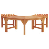 Tree Bench 2 pcs Natural 160 x 80 x 45cm Solid Eucalyptus Wood