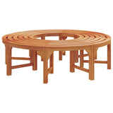 Tree Bench 2 pcs Natural 160 x 80 x 45cm Solid Eucalyptus Wood - Low Angle
