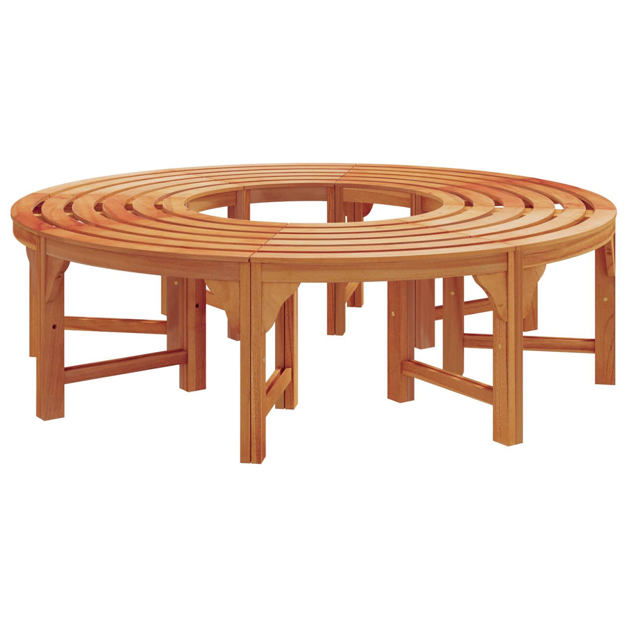 Tree Bench 8 -Seater 2 pcs 160 x 80 x 45cm Natural