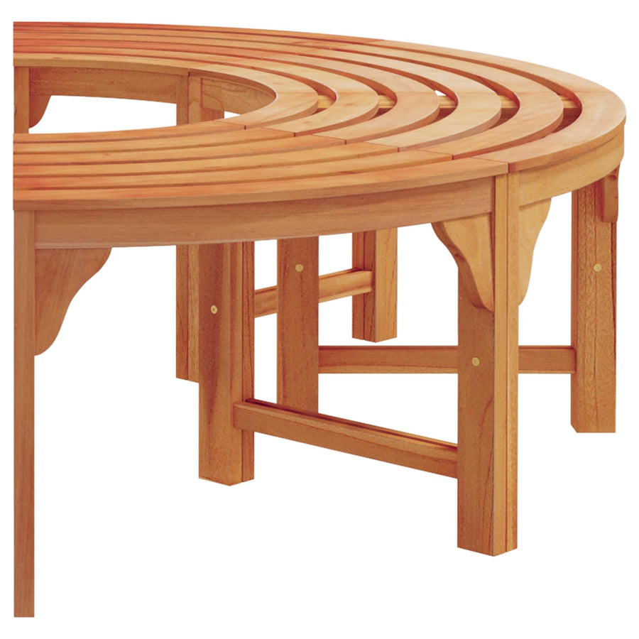Tree Bench 8 -Seater 2 pcs 160 x 80 x 45cm Natural