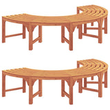 Tree Bench 2 pcs Natural 160 x 80 x 45cm Solid Eucalyptus Wood