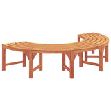 Tree Bench 2 pcs Natural 160 x 80 x 45cm Solid Eucalyptus Wood - Top-Down View