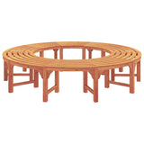 Tree Bench 2 pcs Natural 160 x 80 x 45cm Solid Eucalyptus Wood