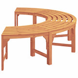 Tree Bench 2 pcs Natural 160 x 80 x 45cm Solid Eucalyptus Wood - Rear View