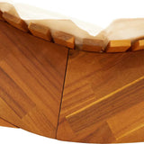 Sun Lounger 2 pcs Solid Acacia Wood Brown