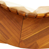 Sun Lounger 2 pcs Brown 60 x 154 x 74cm Solid Acacia wood - Low Angle