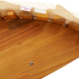 Sun Lounger 2 pcs Solid Acacia Wood Brown