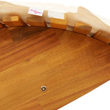 Sun Lounger 2 pcs Brown 60 x 154 x 74cm Solid Acacia wood - Extra Image