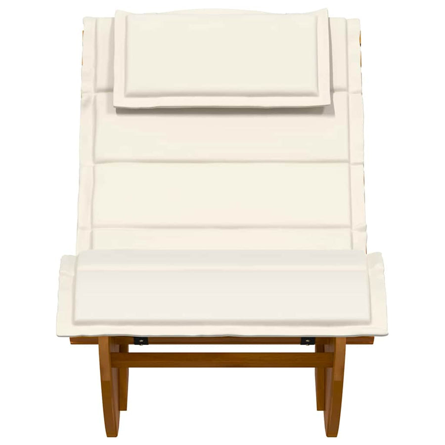 Sun Lounger 2 pcs Solid Acacia Wood Brown