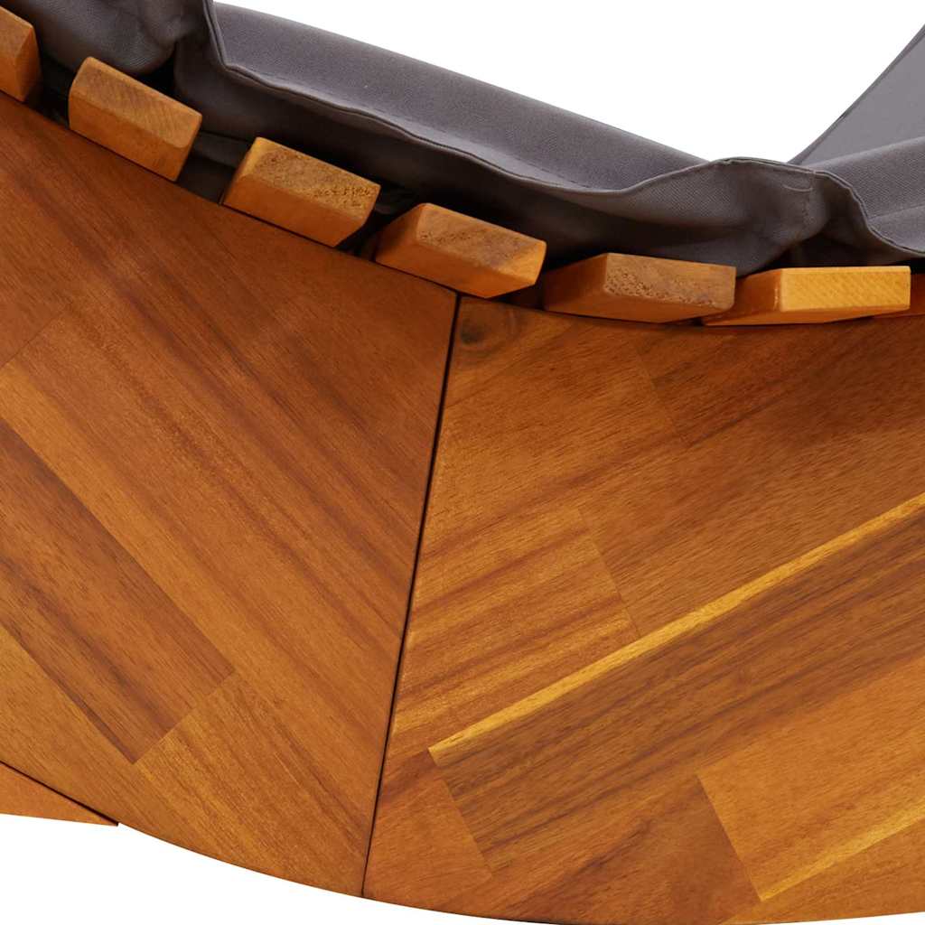 Sun Lounger 2 pcs Solid Acacia Wood Brown