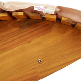 Sun Lounger 2 pcs Solid Acacia Wood Brown - Extra Image